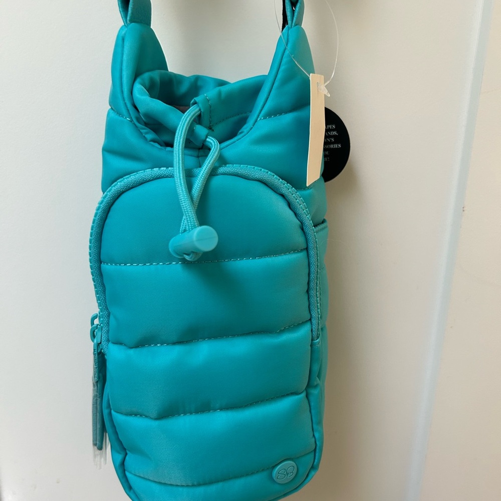 Samantha Brown To-Go Hands-Free Quilted Sling Bag-Turquoise-NWT